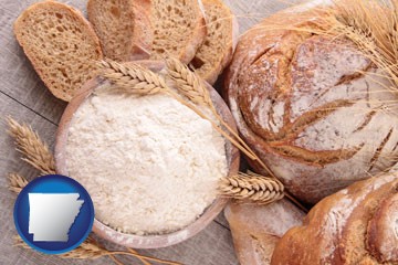 baked bakery bread - with Arkansas icon
