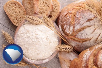 baked bakery bread - with South Carolina icon