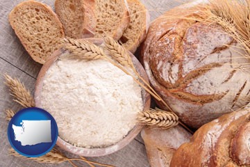 baked bakery bread - with Washington icon